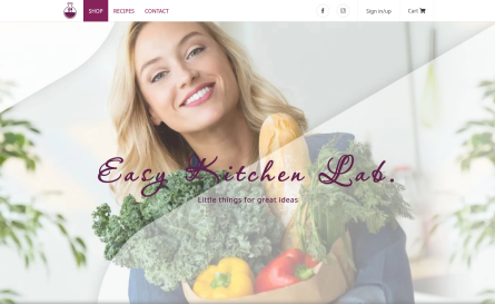 Easy Kitchen Lab E-commerce project, fully developed and customized Drupal website