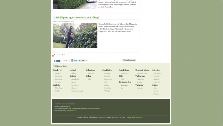 EcoTime, full stack development for startup from Sweden
