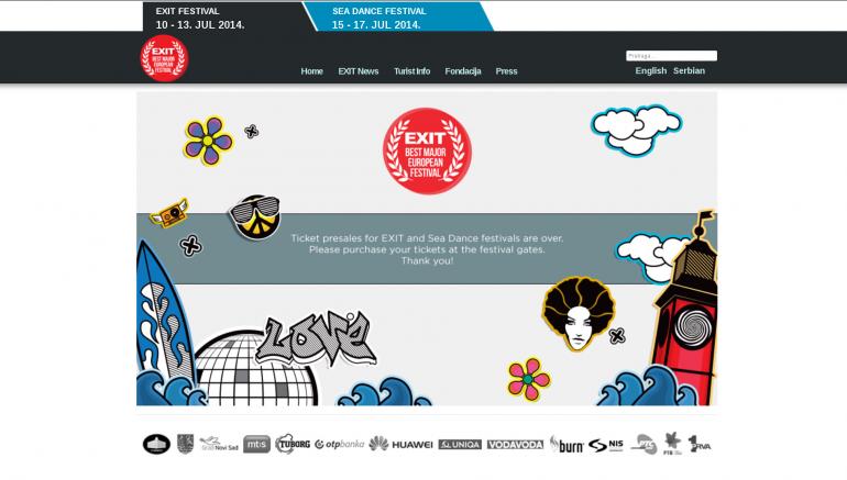 EXIT festival official website