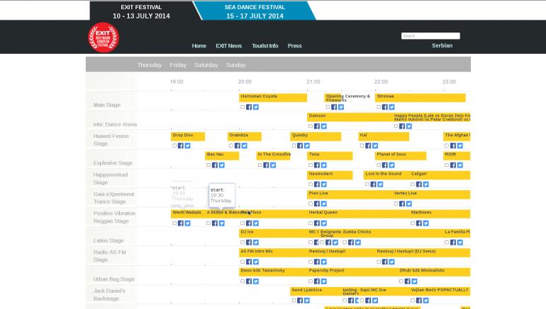 EXIT festival official website