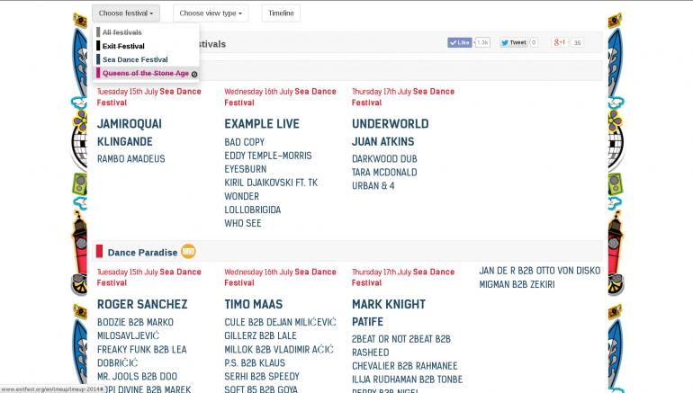 EXIT festival official website