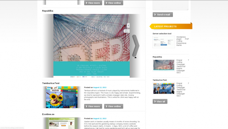 Fermicoding Internet engineering website, web presentation of our company