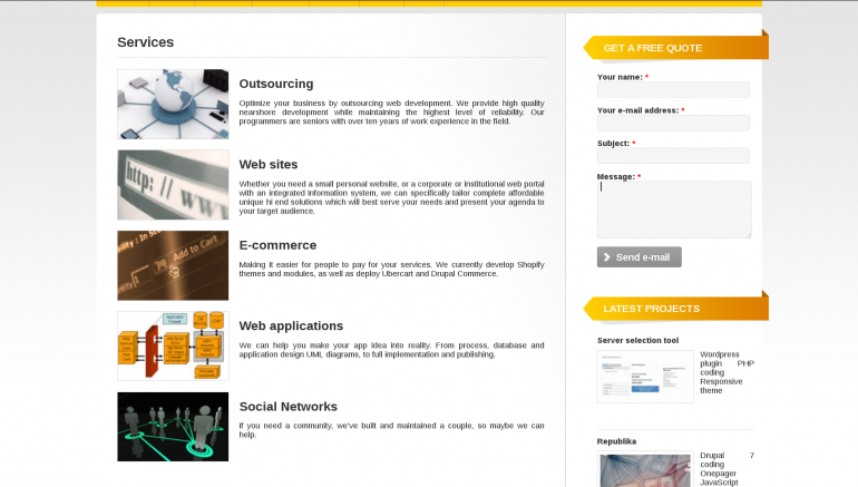 Fermicoding Internet engineering website, web presentation of our company