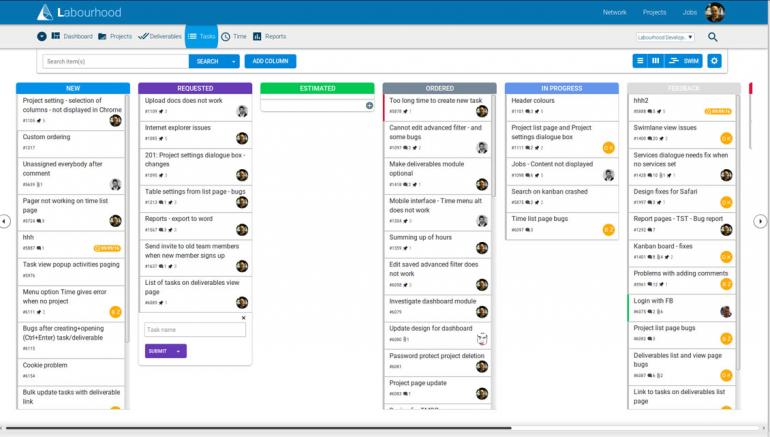 Labourhood project, a project management system