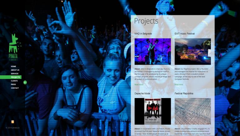 Pinata project, Drupal website for event production