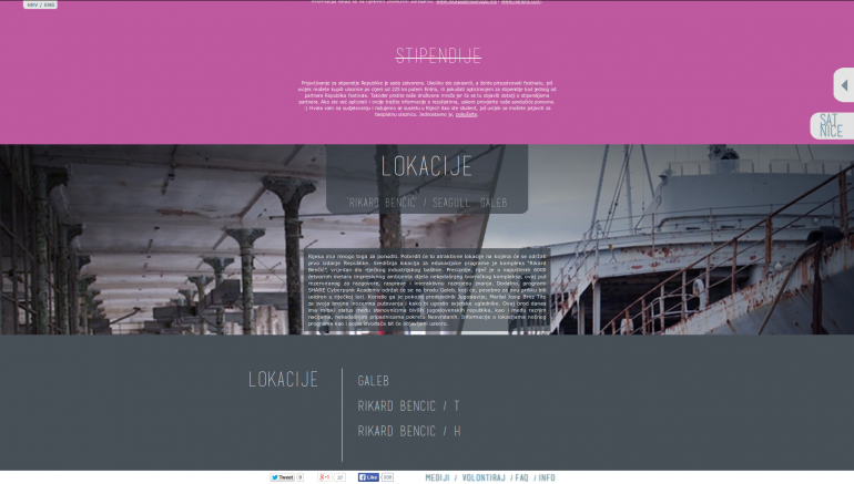 Project Republika, one-page website for Internet rights conference