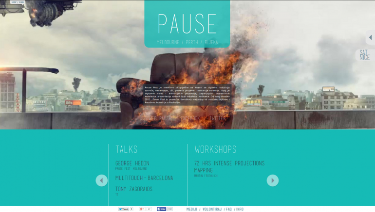 Project Republika, one-page website for Internet rights conference