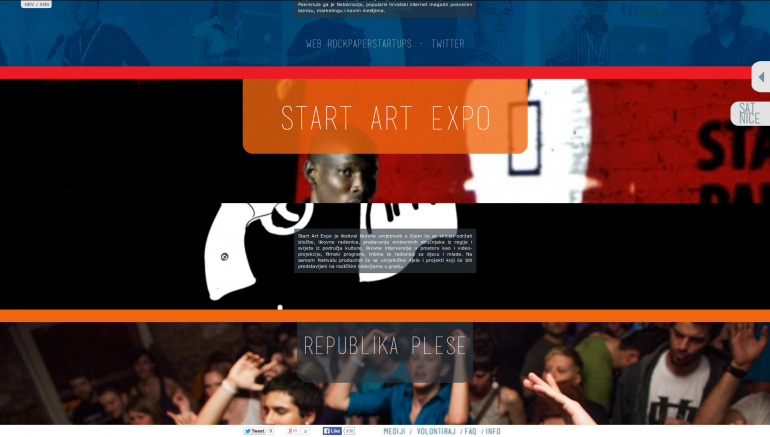 Project Republika, one-page website for Internet rights conference