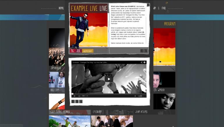 Sea Dance festival project, a responsive website for multiple devices