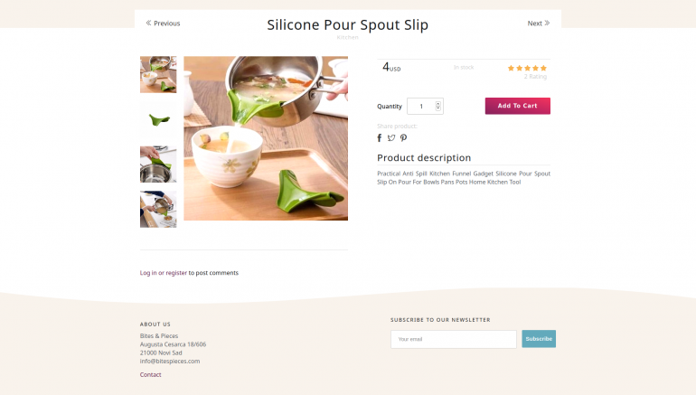 Easy Kitchen Lab E-commerce project, fully developed and customized Drupal website