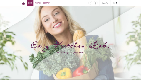 Easy Kitchen Lab E-commerce project, fully developed and customized Drupal website