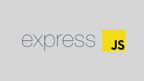 ExpressJS logo in gray rectangle