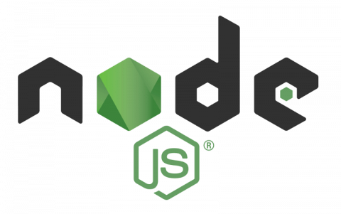 official NodeJS logo written in modern font with black and green letters